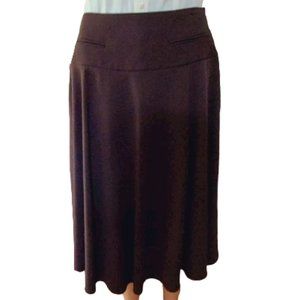 MADISON STUDIO MOCHA TURF FITTED WAIST FLARED SKIRT SIZE 4 NWT